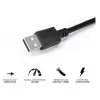 Cabo Extensor Usb A 2,0M P/ F 1M Puamf2-1 Novo