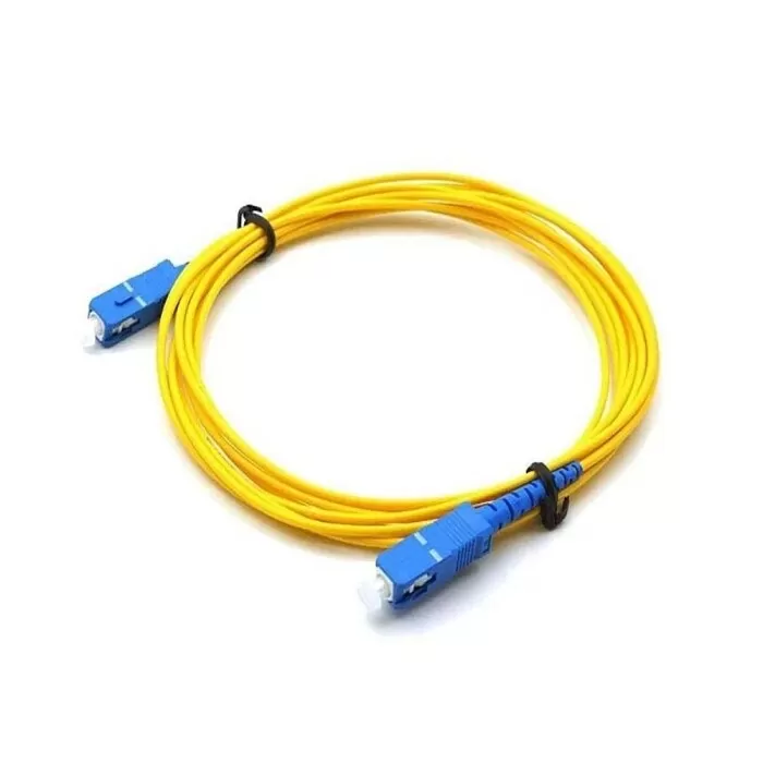 Cabo Fibra Óptica 3mm 1.5 Metros Amarelo Novo