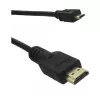 Cabo Hdmi Macho Para Micro Usb Macho 2M Preto Novo