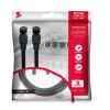 Cabo Patch Cord Cat7 Ftp 2M Preto Marca 5+ 600MHz Conector RJ45