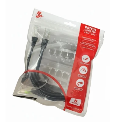 Cabo Patch Cord Ftp 5 Metros Cat6 Rj45 Alta Velocidade Conexão