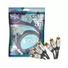 Cabo Rca Fitz 3+3 Rca Plug Metal Pix Novo