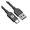 Cabo Tipo-C 3A 1 Metro Preto Dhc-Tc102 Hp Novo