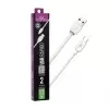 Cabo USB Micro USB 2 Metros Branco CA-225 Maketech