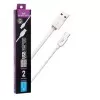 Cabo USB Tipo-C 2 Metros Branco CA-225 Maketech
