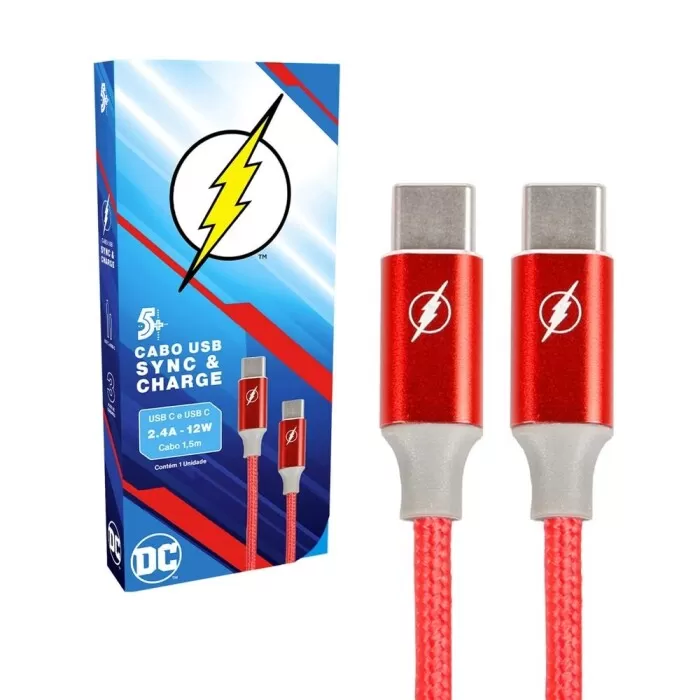 Cabo Usb-C P/ Usb-C 1,5M 12W Flash Novo