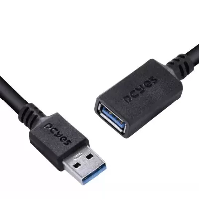Cabo Usb Extensor 3.0 Com 2 Metros 28 Awg Cor Preto PcYes