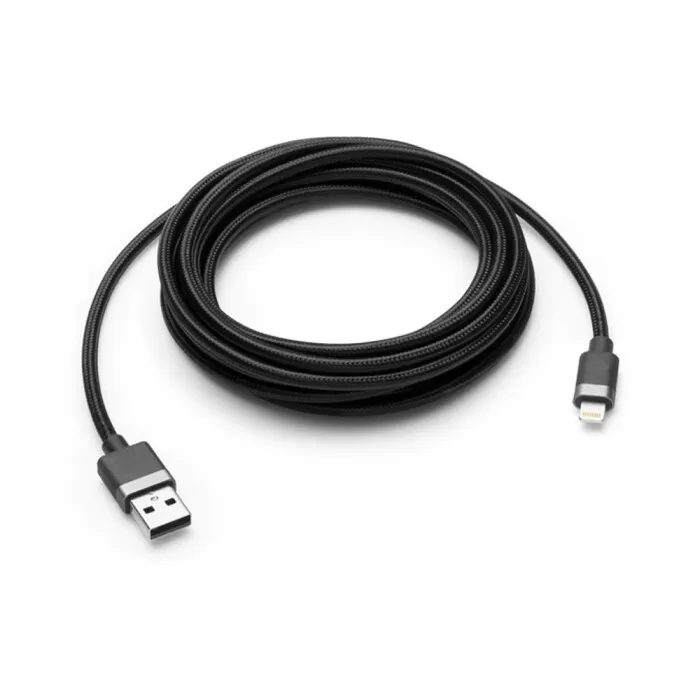 Cabo USB Lightning 1,5M Nylon Preto Maketech - Celular