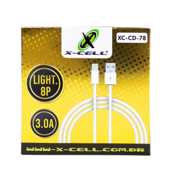 Cabo Usb Para Lightning 3A 1M Xc-Cd-78 X-Cell Novo Cabo Usb Para Lightning 3A 1M Xc-Cd-78 X-Cell Novo