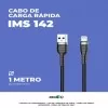 Cabo Usb Para Lightning Compatível 1 Metro Preto 2.4a IMS142 Cabo Usb Para Lightning Compatível 1 Metro Preto 2.4a IMS142