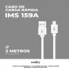 Cabo Usb Para Tipo C 5a 2 Metros Branco Ims-159A Imenso Cabo Usb Para Tipo C 5a 2 Metros Branco Ims-159A Imenso