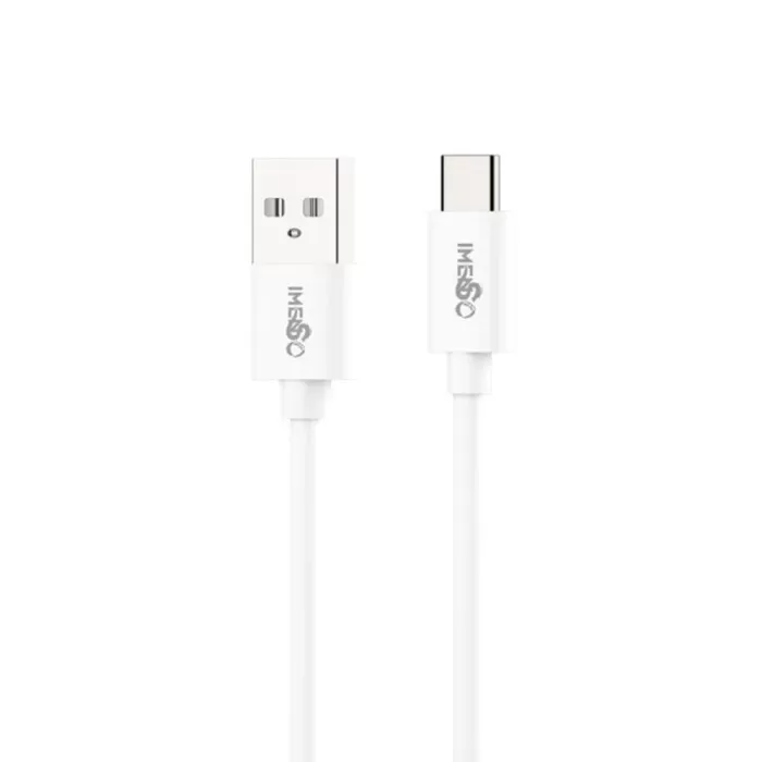 Cabo Usb Para Tipo C 5A 2 Metros Cor Branco Ims-151A Imenso Cabo Usb Para Tipo C 5A 2 Metros Cor Branco Ims-151A Imenso