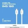 Cabo Usb Tipo C Para Tipo C 60W 1 Metro Preto Ims-160 Imenso Cabo Usb Tipo C Para Tipo C 60W 1 Metro Preto Ims-160 Imenso
