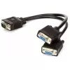 Cabo Vga Y Db15 Macho P/ 2 Db15 Fêmea 30cm Preto Mxt Cabo Vga Y Db15 Macho P/ 2 Db15 Fêmea 30cm Preto Mxt