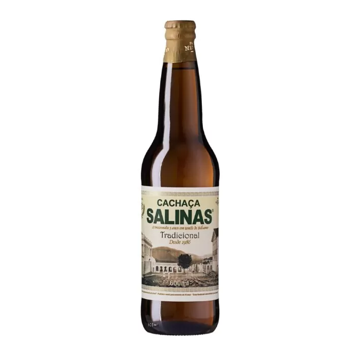 Cachaça Salinas Cristalina Garrafa 600Ml