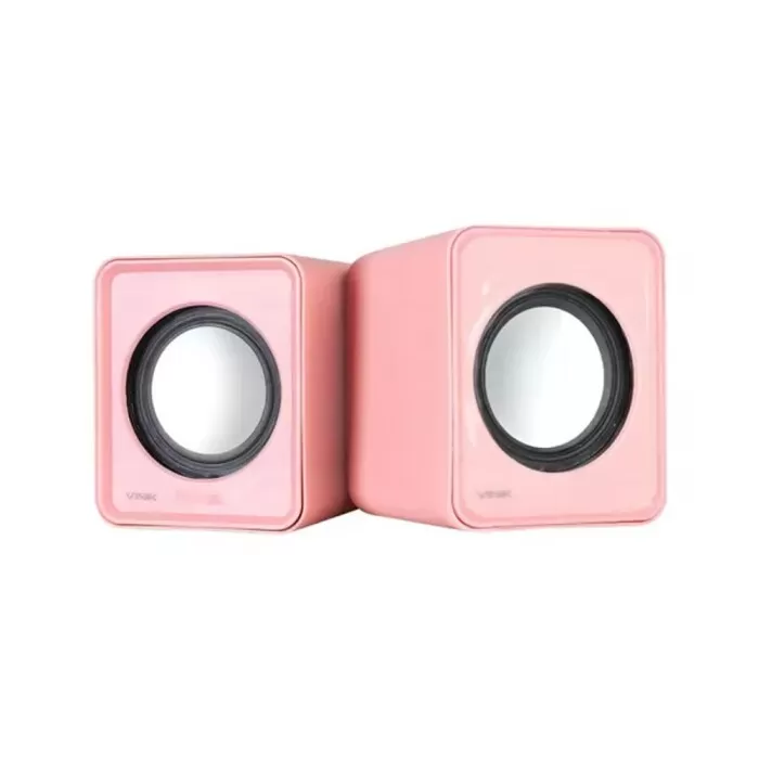Caixa De Som 2,0 Usb 5V 1W Rosa Vs-01R Vinik Novo