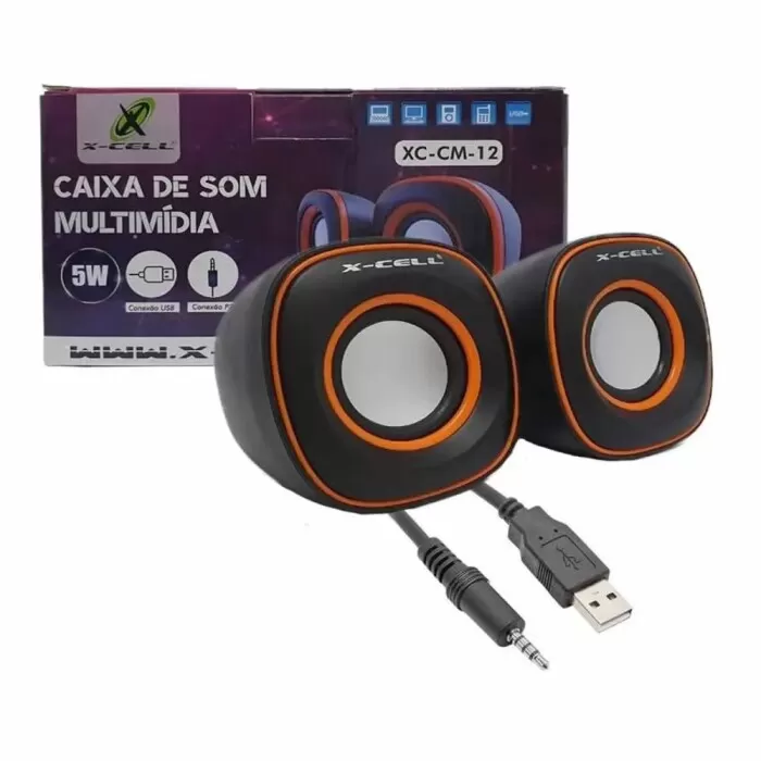 Caixa De Som Para Pc 5W Usb P2 Xc-Cm-12 X-Cell Novo