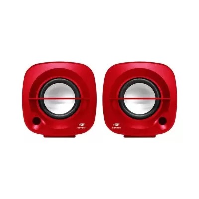 Caixa De Som Speaker 2.0 Cor Vermelha 3w C3Tech SP 303