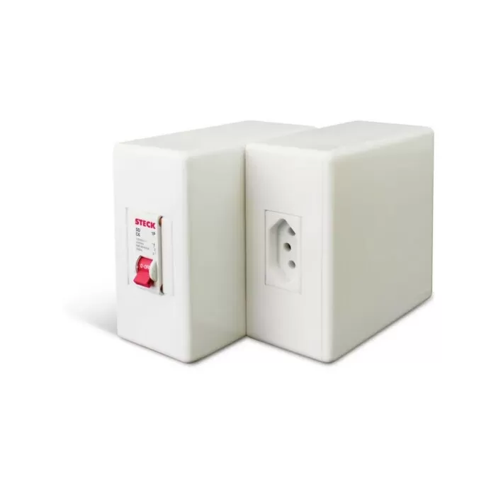 Caixa Sobrepor Tomaca 20A + Disj Pratika Box 16A Novo