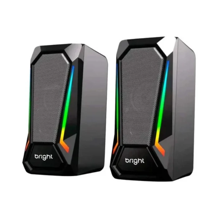 Caixa de Som Pegasus com LED USB/P2 CX002 Bright Novo