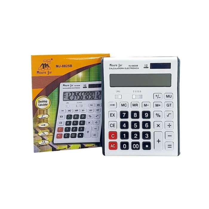 Calculadora De Mesa 12 Dígitos Branco Moure Jar MJ-8825B Calculadora De Mesa 12 Dígitos Branco Moure Jar MJ-8825B
