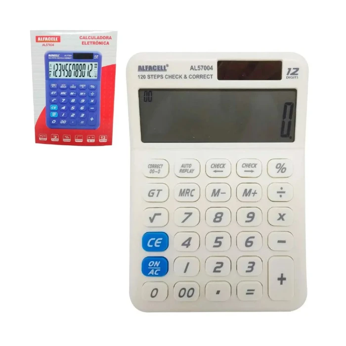 Calculadora De Mesa 12 Dígitos Eletrônica AL57004 Alfacell Calculadora De Mesa 12 Dígitos Eletrônica AL57004 Alfacell