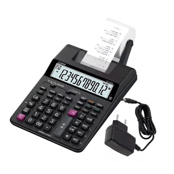 Calculadora De Mesa Com Bobina 12 Dígitos + Impressão Casio Calculadora De Mesa Com Bobina 12 Dígitos + Impressão Casio