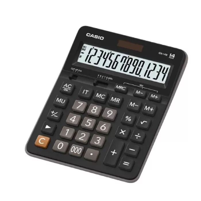 Calculadora De Mesa Solar Com 14 Dígitos Preto Casio Calculadora De Mesa Solar Com 14 Dígitos Preto Casio
