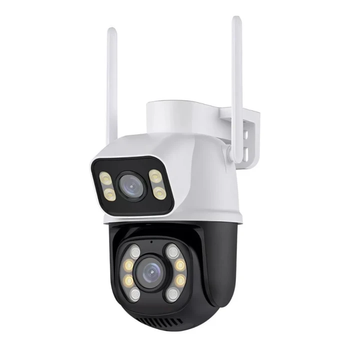 Câmera Wifi Smart Ip Dupla Branca Com App Ip66