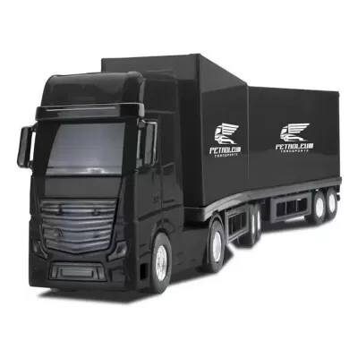 Caminhão Transporte Petroleum Bau Preto Roma Novo