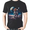 Camiseta Masculina Capivara Astronauta Cor Preta Tam M Camiseta Masculina Capivara Astronauta Cor Preta Tam M