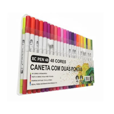 Caneta Marcadora Ponta Dupla X-Cell Profissional Permanente
