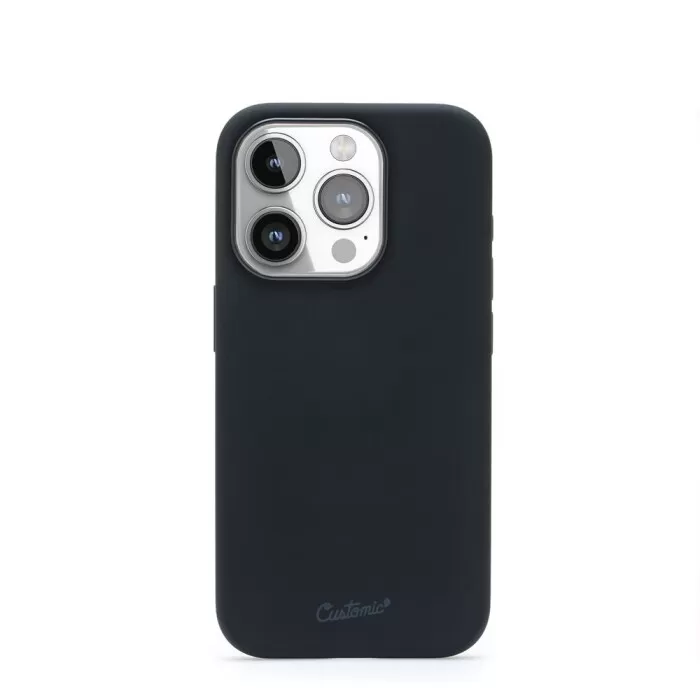 Capa Customic Silicone Preto Compatível Com Iphone 15 Novo