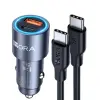 Carregador Carro Duas Portas Usb Com Cabo Para Celular