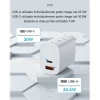 Carregador Dual USB Type-C 30W T51 DP Compatível Rock Space