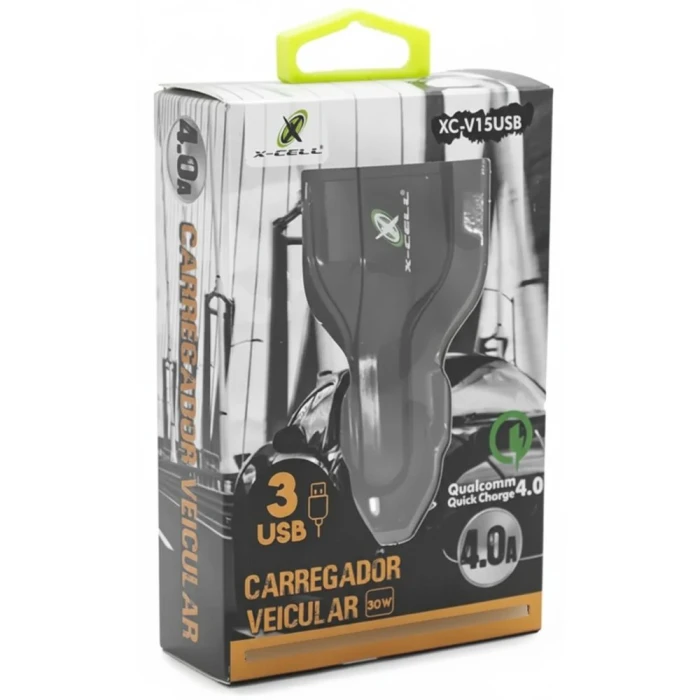 Carregador Para Carro 30w Usb X-Cell Xc-V15usb
