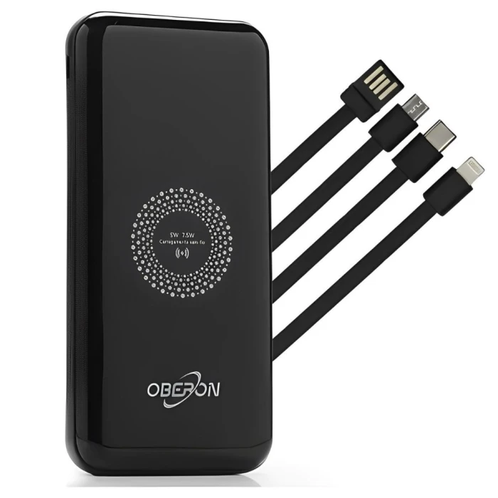 Carregador Portatil Wireless 10000mah Or-Pb10 Com Ou Sem Fio