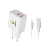 Carregador Turbo Com Cabo Lightning 25W Branco X-Cell