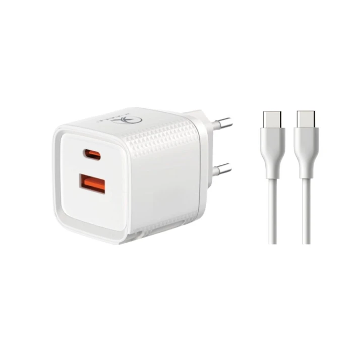 Carregador Turbo Com Cabo Tipo-C 45W Branco X-Cell XC-UR55