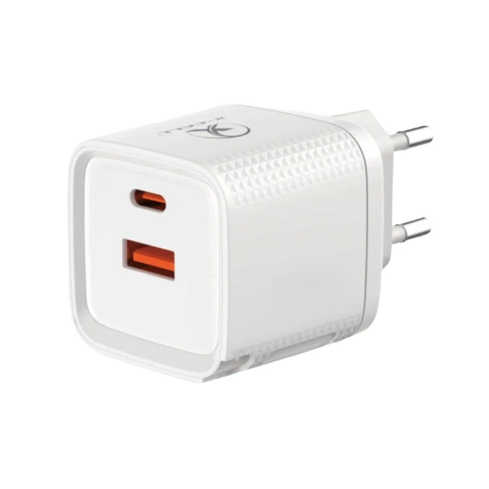 Carregador Turbo De Parede 45W Bivolt Usb-C + A Branco Xcell