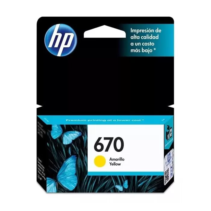 Cartucho De Tinta Compatível Hp 670 Cor Amarelo Advant