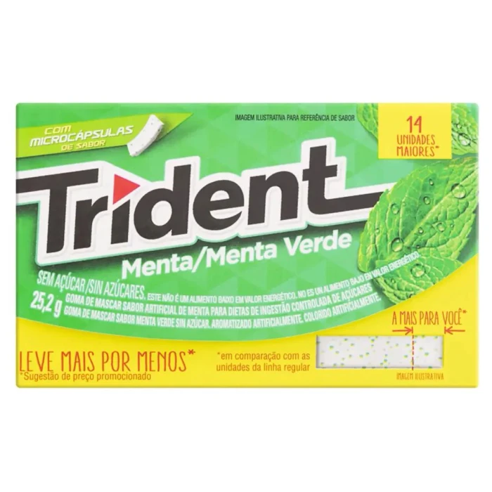 Chiclete Trident 14S Sabor Menta 25,2g Chiclete Trident 14S Sabor Menta 25,2g