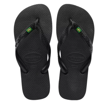 Chinelo Havaianas De Dedo Adulto Cor Preto Brasil 45/46