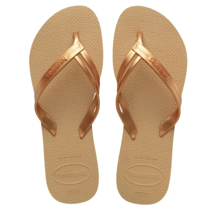 Chinelo Havaianas De Dedo Elegance Dourado 39/40