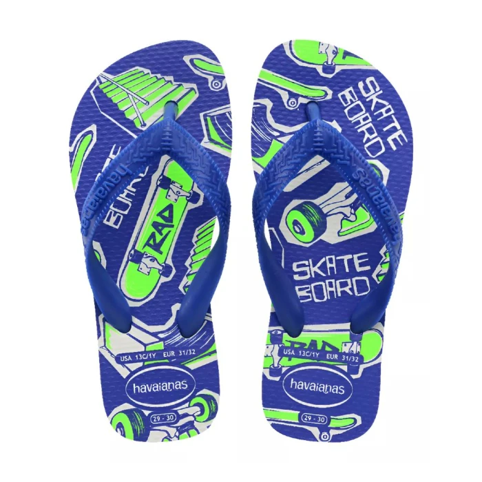 Chinelo Havaianas De Dedo Kids Branco E Azul Naval 29/30