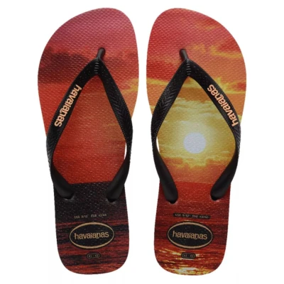 Chinelo Havaianas De Dedo Masculino Hype Preto/Pêssego 37/38