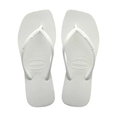 Chinelo Havaianas De Dedo Slim Square Branco 37/38