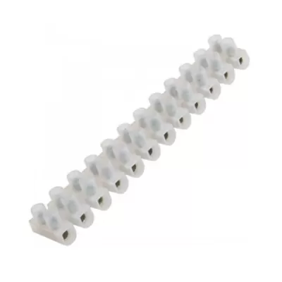 Conector Barra De Sindal 12 Bornes 12mm 15a 012-0400 Branco