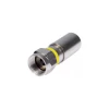 Conector RG6 De Compressão Prata Amarelo Coaxial Conector RG6 De Compressão Prata Amarelo Coaxial