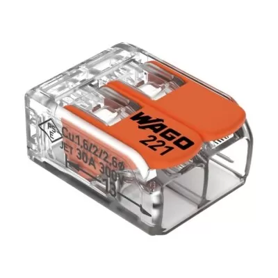 Conector Wago Para 2 Fios 0,25/4Mm 41A 6 Unidades Novo